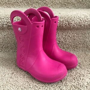 CROCS Kids Toddler Pink  Rain Boots size C13